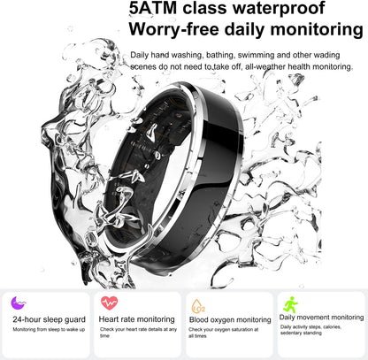 iHeal Ring 3 24/7 Tracking of Blood Oxygen and Heart Rate with Somatic Gaming Titanium
